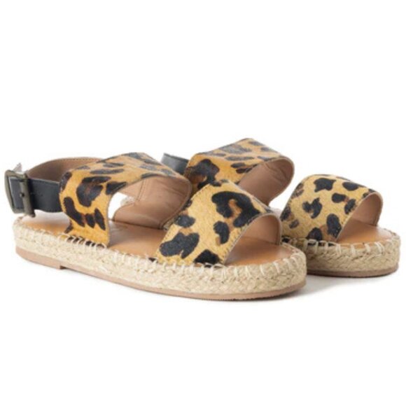 MYRA BAG Isotope Espadrille Hair-On Leopard Print Western Sandals 8 & 9 NWT main image 1